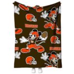 customized cleveland browns mickey brown blanket best selling