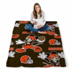 customized cleveland browns mickey brown blanket best selling