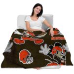 customized cleveland browns mickey brown blanket best selling