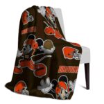 customized cleveland browns mickey brown blanket best selling