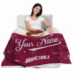 customized cleveland cavaliers grunge texture wine white blanket latest model