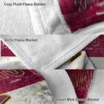 customized cleveland cavaliers grunge texture wine white blanket premium grade