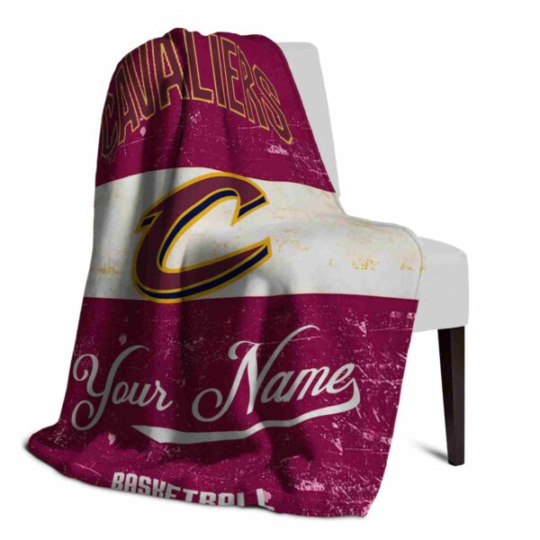 customized cleveland cavaliers grunge texture wine white blanket top rated