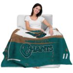 customized coastal carolina chanticleers paint strokes green white blanket best selling