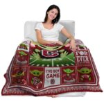 customized colgate raiders baby yoda maroon blanket best selling