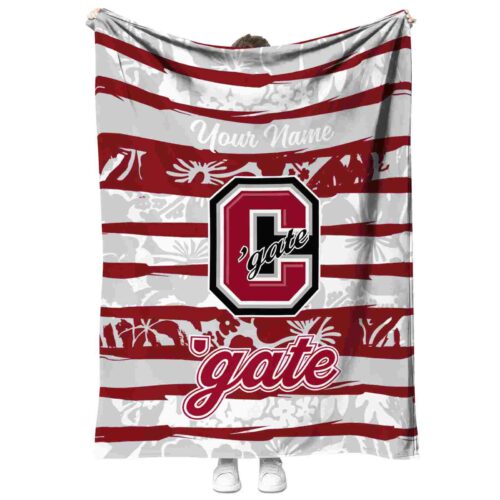 customized colgate raiders floral stripes maroon white blanket best selling