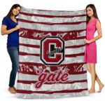 customized colgate raiders floral stripes maroon white blanket best selling