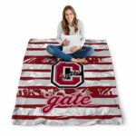 customized colgate raiders floral stripes maroon white blanket best selling