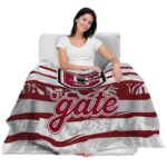 customized colgate raiders floral stripes maroon white blanket best selling