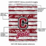 customized colgate raiders floral stripes maroon white blanket best selling