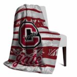 customized colgate raiders floral stripes maroon white blanket best selling