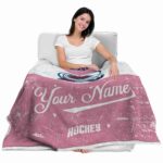 customized colorado avalanche grunge texture burgundy white blanket best selling
