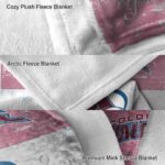 customized colorado avalanche grunge texture burgundy white blanket best selling