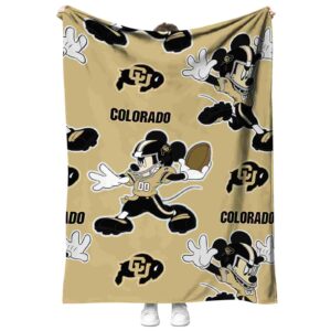 customized colorado buffaloes mickey gold blanket best selling