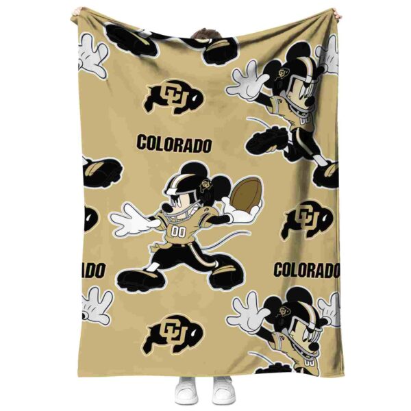 customized colorado buffaloes mickey gold blanket best selling