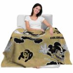 customized colorado buffaloes mickey gold blanket latest model