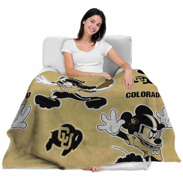 customized colorado buffaloes mickey gold blanket latest model