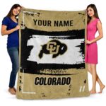 customized colorado buffaloes paint strokes gold white blanket fashion forward