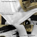 customized colorado buffaloes paint strokes gold white blanket premium grade