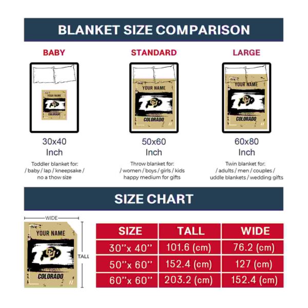 customized colorado buffaloes paint strokes gold white blanket trendy
