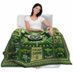 customized colorado state rams baby yoda green blanket best selling