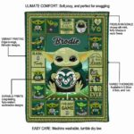 customized colorado state rams baby yoda green blanket best selling