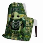 customized colorado state rams baby yoda green blanket best selling