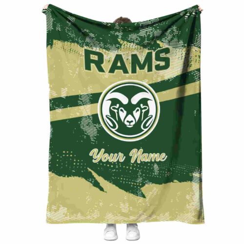 customized colorado state rams grunge streaks green blanket best selling