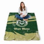 customized colorado state rams grunge streaks green blanket best selling