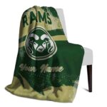 customized colorado state rams grunge streaks green blanket best selling