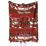 customized cornell big red floral stripes red white blanket best selling