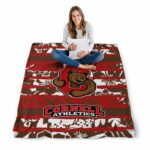 customized cornell big red floral stripes red white blanket best selling