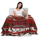 customized cornell big red floral stripes red white blanket best selling
