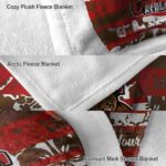 customized cornell big red floral stripes red white blanket best selling