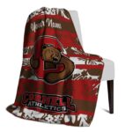 customized cornell big red floral stripes red white blanket best selling