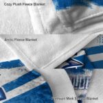 customized creighton bluejays grunge streaks blue blanket best selling
