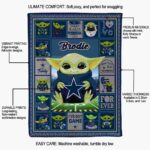 customized dallas cowboys baby yoda blue blanket new arrival