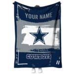 customized dallas cowboys paint strokes blue white blanket best selling