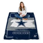 customized dallas cowboys paint strokes blue white blanket best selling