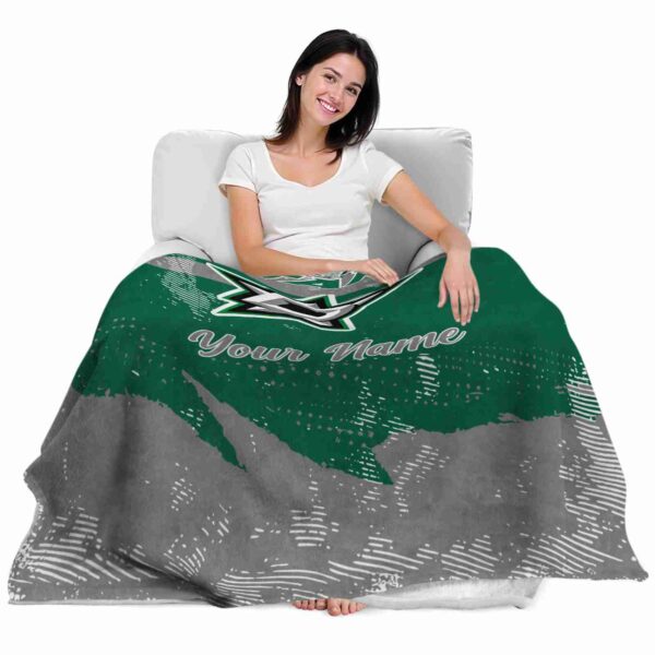 customized dallas stars grunge streaks green blanket latest model