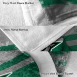 customized dallas stars grunge streaks green blanket premium grade