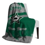 customized dallas stars grunge streaks green blanket top rated