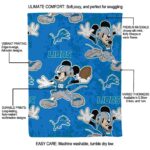 customized detroit lions mickey blue blanket new arrival