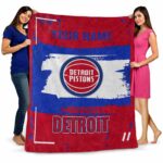 customized detroit pistons paint strokes red white blanket fashion forward