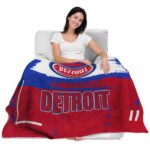 customized detroit pistons paint strokes red white blanket latest model