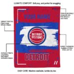 customized detroit pistons paint strokes red white blanket new arrival
