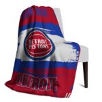 customized detroit pistons paint strokes red white blanket top rated
