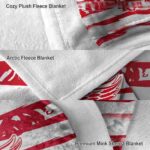 customized detroit red wings floral stripes red white blanket best selling