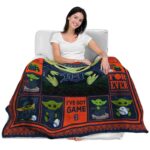 customized detroit tigers baby yoda navy blanket latest model
