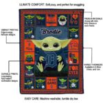 customized detroit tigers baby yoda navy blanket new arrival